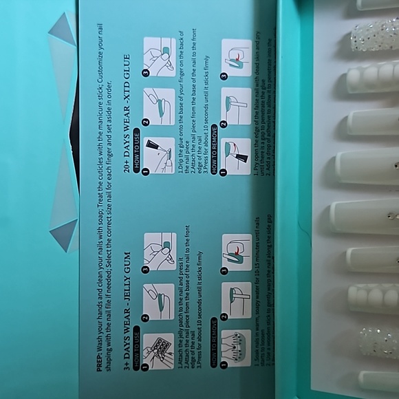 NEW VNails Beauty Fake nails kit long wear. Reusable. - Picture 3 of 5